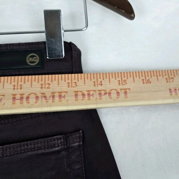 AG Adriano Goldschmied The Farrah Skinny Ankle Coated Jeans Women’s 27R Plum - Picture 6 of 10